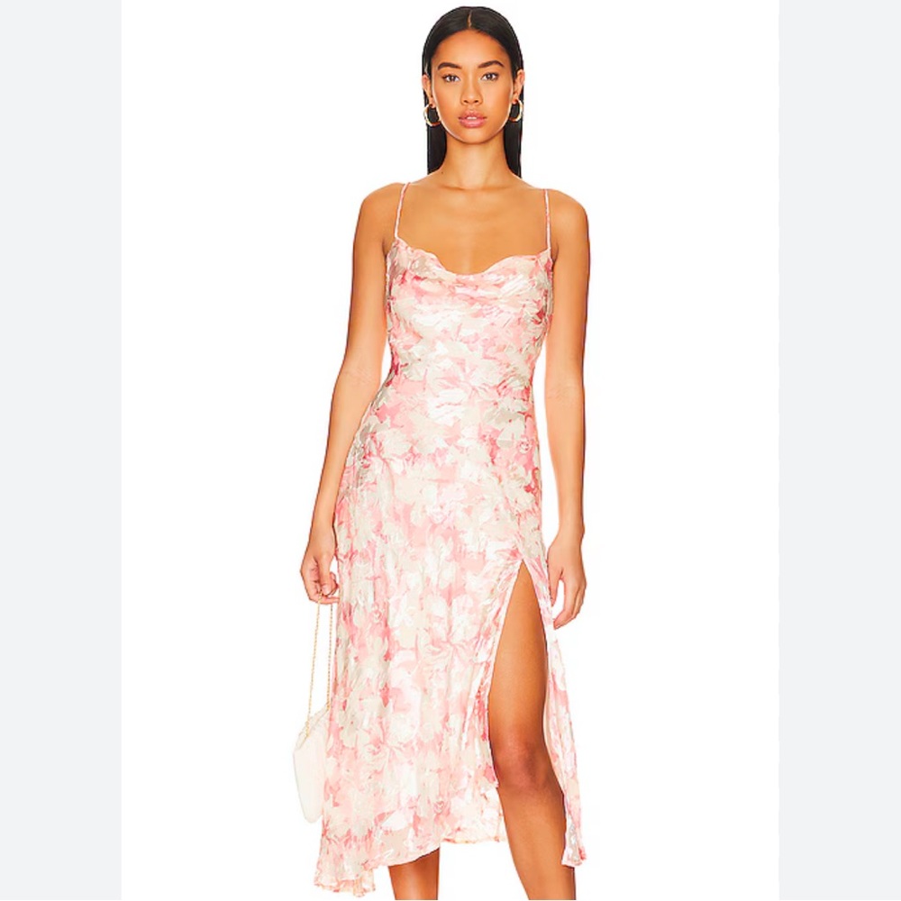 Gaia Dress in Pink Burn Out